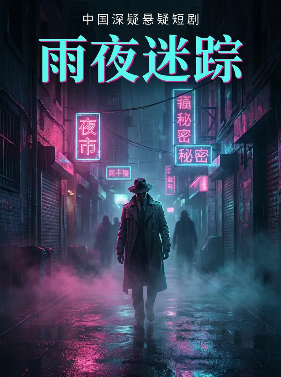 qq特效 悬疑追踪短剧 - 雨夜迷踪海报